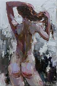 Nude woman oil painting by Anastasiya Valiulina (2020) : Painting Oil on  Canvas - SINGULART