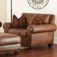 silverado traditional chair and a half by steve silver brown leather chairs traditional chairs chair and a half