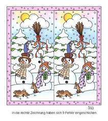 Mir ist das herz so froh erschrocken, das ist die liebe weihnachtszeit! Fehlersuchbild Drei Schneemanner Bilderratsel Kinder Basteln Und Malen Ratselspiele Fur Kinder Weihnachtsarbeitsblatter