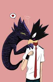 On the whole, tsukuyomi and dark shadow seem to get along, though dark shadow does come with his own weaknesses and risks. Tokoyami And Dark Shadow Tokoyami Boku No Hero Hero Anime Characters