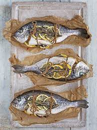 Whole Sea Bream Cooked En Papillote Recipes Papillote En Papillote Sea Bream Recipes