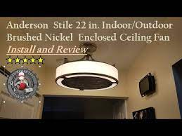 The wood texture and industrial open lantern and cage create a period piece with a clean modern appeal. Stile Anderson 22 In Enclosed Ceiling Fan Install And Review Cf0110 Youtube