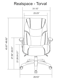 Realspace Torval Bigtall Sporty Chair Black Office Depot