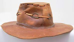 Vintage Leather Hat Floppy Wide Brim Hat Bohemian Style Leather Hats Leather Vintage Leather