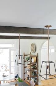 The thickness of the items is 120 millimeters, which considerably reduces the number of joints when sheathing. Diy Modern Rustic Wood Beams In The Kitchen City Farmhouse