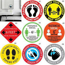 Ebay Ad Link Social Distancing Floor Sticker Indoor Outdoor Ground Sticker Safety Floor Sign In 2020 Floor Stickers Geometric Pattern Background Happy Birthday Signs