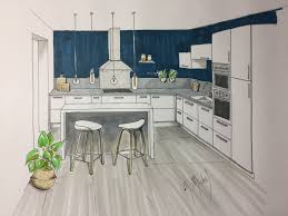 Coaching Couleur Pour Une Cuisine Mlaviedeco Architecte Interieur Dessin De Decoration Dessin Architecture