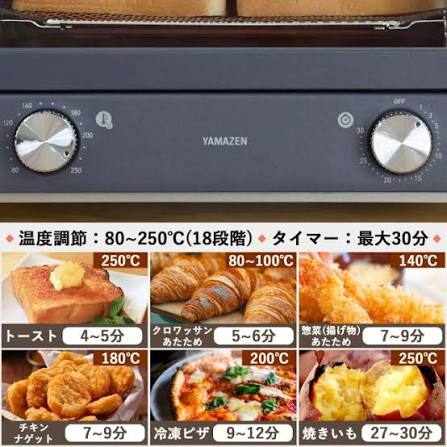 山善] トースター オーブントースター トースト 4枚焼き 18段階温度調節 タイマー機能 1300W 「分解