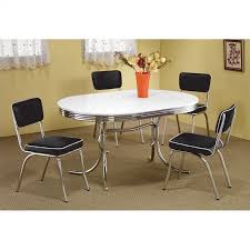 coaster oval retro dining table with 4