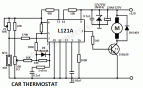 The thing of a wiring diagram is to show the relations between the respective parts from the electronics. Car Thermostat Circuit