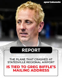 WSOC-TV reports that the plane which crashed this morning at Statesville  Regional Airport is registered to a company sharing Greg Biffle's mailing  address. It remains unconfirmed who was aboard at the time