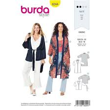 La veste col châle marine. Patron Veste Kimono Femme Burda N 6244 Ma Petite Mercerie