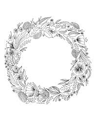 You can now print this beautiful mothers day flower wreath coloring page or color online for free. Flower Wreath Coloring Page Creative Art