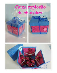 Caixa Decorativa Para Dia Dos Namorados Caixa Explosao De Chocolate Cartonagem Caicaexplosao Caixa Explosao Caixinha Explosiva Caixa