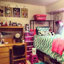 My Notre Dame Dorm Room Chevron Monogram Neon Pink And Sea Foam Green Dorm Room Dorm Room Diy Fall Dorm Room Ideas