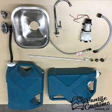 Put a piece of duct tape over the hole where the horizontal rod came out of the pipe so you don't get water under the vanity as you clean the pipe. Vanlife Customs 101 Camper Van Diy Sink And Water System Custom Van Builder Vanlife Customs