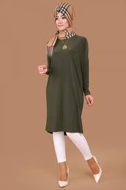Kolyeli Yarasa Kol Tunik Haki Urun Kodu Mdb1509 34 90 Tl Tunik Giyim Gomlek