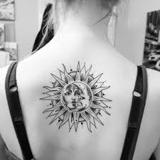 It can be pulled off perfectly by both men and women. 50 Sun And Moon Back Tattoo