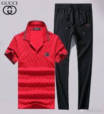 18ss Brand Clothing Men Sets Fashion Spring Summer Casual Suit Polo T Shirt Sweatpants Mens Clothing 2 Pieces Sets Slim Tracksuit