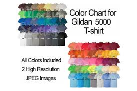 Color Chart For Gildan 5000 T Shirt Digital Color Chart