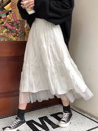 Skirts so tight and just right! Boho Long Skirts For Women Skirts Harajuku Korean Style White Black Maxi Skirt For Teenagers High Waist Skirt School Skirts Skirts Aliexpress