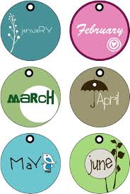 Pin By Holly Harris Fales On Random Printables Months In A Year Printable Labels Card Sentiments