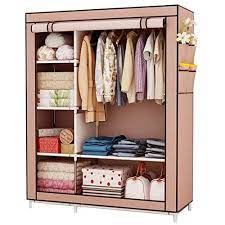 29.785 kleiderschränke im preisvergleich ✓ kaufberater ✓ testberichte ✓ echte nutzerbewertungen und geprüfte shops » angebote vergleichen kleiderschränke. Udear Faltschrank Kleiderschrank Stoff Faltschrank Mit Kleiderstange Braun 105 X 45 X 170cm Portable Wardrobe Closet Portable Wardrobe Canvas Wardrobe