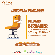 Web content editor & writer. Lowongan Kerja Copy Editor Di Pt Rumah Main Anak 2020 Campusnesia Co Id