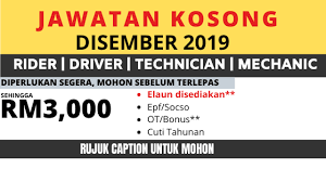 Pelbagai jawatan kosong di ktm berhad. Diperlukan Segera Jawatan Rider Despatch Technician Mekanik Kemasukan Disember Klik Untuk Mohon