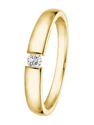 Trendor Ring Mit Diamant 0 05 Ct Gold 585 14k Verlobungsring Klingel