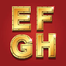 The best fonts for business letters. Gold Letters Alphabet Font Style E F G H Vector Clipart Image
