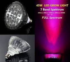 1 best led grow light reviews and comparison table. 45 Watt Led Plant Light 7 Band 6500k Plantlamp E27