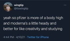 April 13, 2021, 11:06 am. Sativa Pfizer Vs Indica Moderna Trees