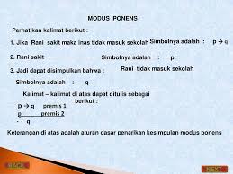 Teks berikut ini digunakan untuk menjawab soal 1 sampai 3. Modus Ponens Modus Tollens Silogisme Latihan Soal Evaluasi Ppt Download