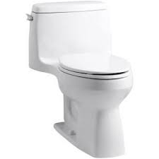 Kohler Santa Rosa Comfort Height 1 Piece 1 6 Gpf Single Flush Compact Elongated Toilet With Aquapiston Flush In White K 3811 0 The Home Depot One Piece Toilets Modern Toilet Kohler Toilet