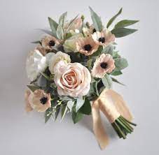 Floral bouquets made from paper, felt, cloth, yarn, or even leather can be absolutely stunning. Wedding Bouquet Wedding Flowers Bridal Bouquet Boho Etsy Wedding Flowers Bridal Bouquets Bridal Bouquet Wedding Flower Design