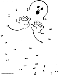 In addition to having fun, your child will build motor skills. Halloween Ghost Connect The Dots Color Page Coloring Library