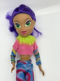 Lisa Frank Fab Friends Mara Doll Vintage Roller Skates Tie Dye Fashion  Purple