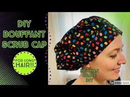 The Easiest Bouffant Scrub Cap For Long Hair Guide A Step By Step Tutorial For Beginners Youtube Bouffant Scrub Caps Scrub Caps Bouffant Scrub Hat