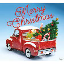 My Door Decor 7 Ft X 8 Ft Red Truck Christmas Christmas Garage Door Decor Mural For Single Car Garage 285903xmas 028 The Home Depot Christmas Feeling Christmas Red Truck Christmas Banners