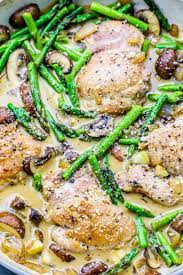 Cook the pasta according to the instructions on the package. One Pot Creamy Lemon Italian Chicken Mushroom And Asparagus Skillet Mushroom Chicken Baked Lemon Chicken Stuffed Mushrooms