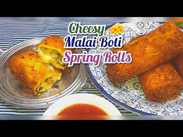 Cheesy Malai Boti Spring Rolls Recipe By Home Cooking Youtube In 2020 Spring Roll Recipe Ramadan Recipes Spring Rolls