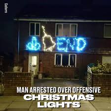 Ladbible Man Arrested Over Offensive Christmas Lights Facebook