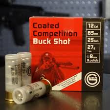 How the different shotgun rounds work (birdshot, buckshot, slug). Geco Coated Competition Buck Shot 27g Spartan Arms