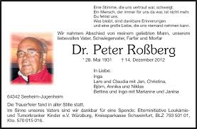 Maybe you would like to learn more about one of these? Traueranzeigen Von Peter Rossberg Www Vrm Trauer De