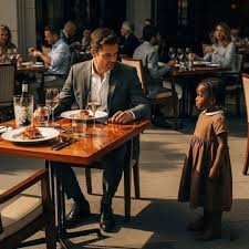 Can I eat with you?” asked the homeless little girl to the millionaire… and  his answer left everyone in tears. The girl's voice was sweet and  trembling, yet strong enough to silence