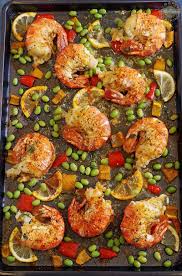 Easy Baked Parmesan Garlic Colossal Shrimp Dinner