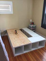 Ikea Kallax Queen Storage Bed Ikea Hackers Diy Storage Bed Diy Platform Bed Platform Bed With Drawers