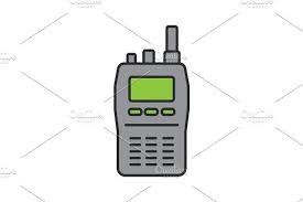 Walkie Talkie Color Icon Walkie Talkie Icon Police Radio