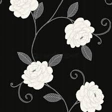 It's the perfect choice for teaming with a pale monochrome palette or bold this is an absolutely beautiful wall paper. 48 Black And White Floral Wallpaper On Wallpapersafari
